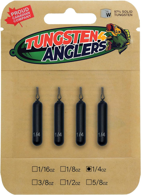 Tungsten 4 Anglers Skinny Drop Shot Weight