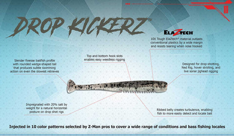 Z-Man Drop KickerZ Minnow 6 Count