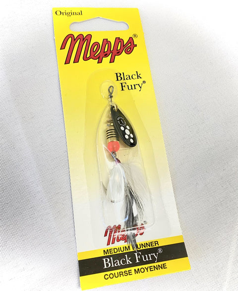Mepps Black Fury In-Line Spinner Dressed Siwash Single Hook