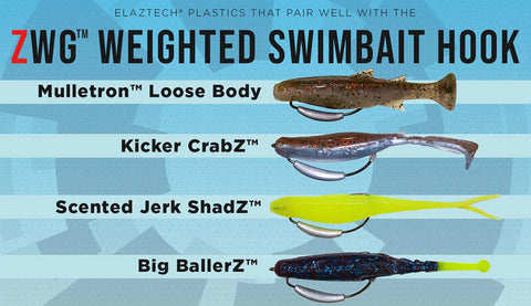 Z-Man ZWG Weighted Swimbait Hook - 3 Pack