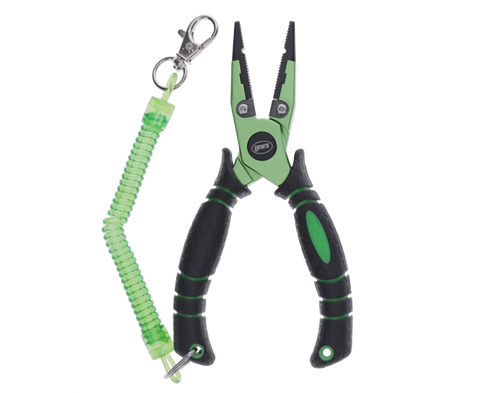 LEW'S MACH 6.5" CENTER CUTTER PLIERS WITH LANYARD AND SHEATH