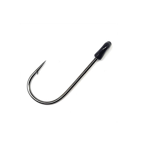  Gamakatsu Skip Gap Worm Hook-6 Per Pack (Black, 1/0