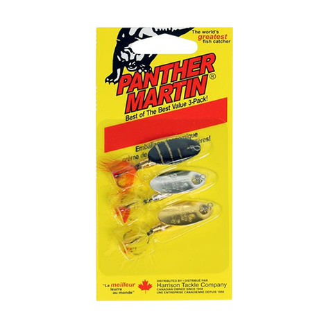 Panther MartinDeluxe with Fly Spinner Kit Pack of 3 #4 1/8 oz