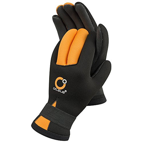 Celsius Ice Fishing Gloves Black Deluxe Neoprene