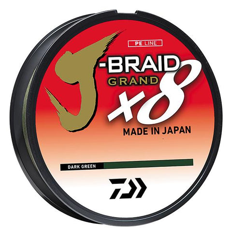 Daiwa J-BRAID X8 Grand Braided Line, Gray Light,328 yd