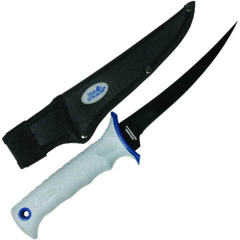 Sea StrikerFillet Knife w/Sheath, Ceramic Coated Blade 7‘’
