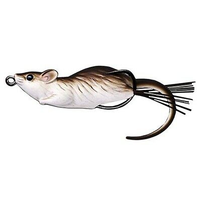 LiveTarget Mouse Hollow Body Topwater Lure Brown/White